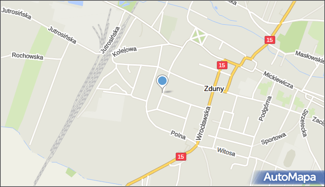 Zduny powiat krotoszyński, Konstytucji 3 Maja, mapa Zduny powiat krotoszyński