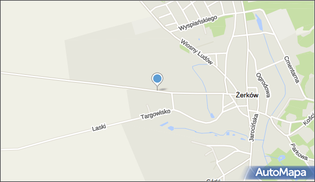 Żerków powiat jarociński, Kolejowa, mapa Żerków powiat jarociński