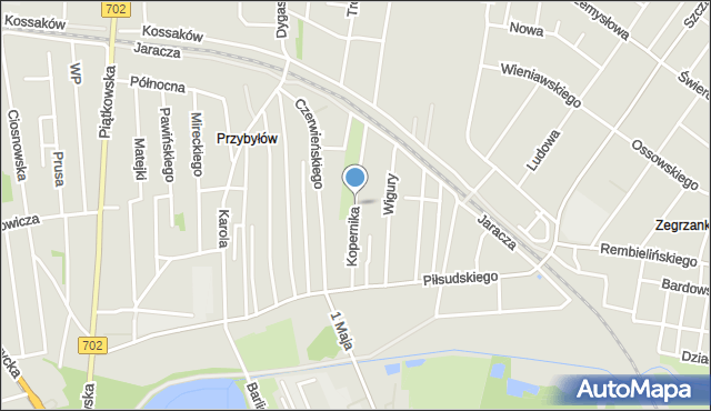 Zgierz, Kopernika Mikołaja, mapa Zgierz