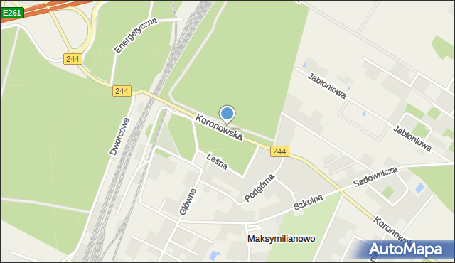 Żołędowo gmina Osielsko, Koronowska, mapa Żołędowo gmina Osielsko