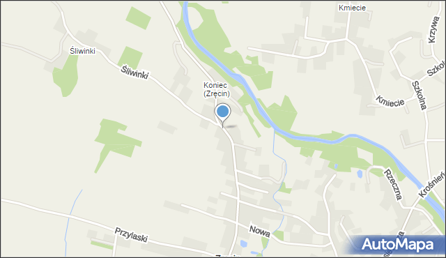 Zręcin, Konopnickiej Marii, mapa Zręcin