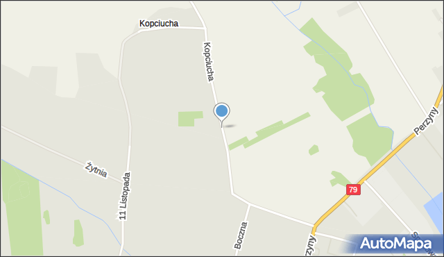 Zwoleń, Kopciucha, mapa Zwoleń