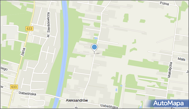 Aleksandrów gmina Nieporęt, Królewska, mapa Aleksandrów gmina Nieporęt