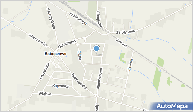 Baboszewo, Krótka, mapa Baboszewo