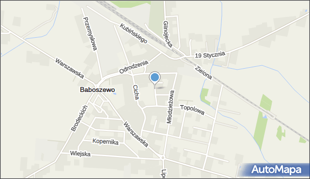 Baboszewo, Krzywa, mapa Baboszewo