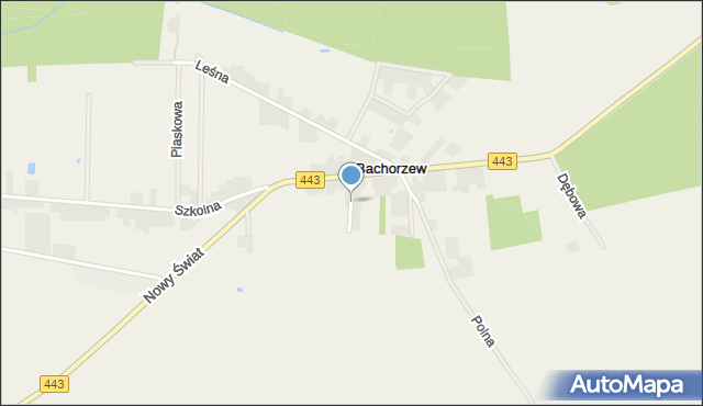 Bachorzew, Krótka, mapa Bachorzew