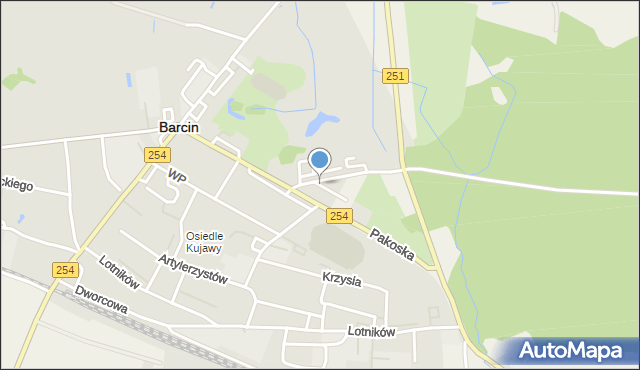 Barcin, Krotoszyńska, mapa Barcin