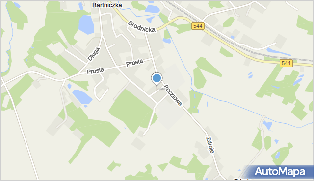 Bartniczka, Krótka, mapa Bartniczka