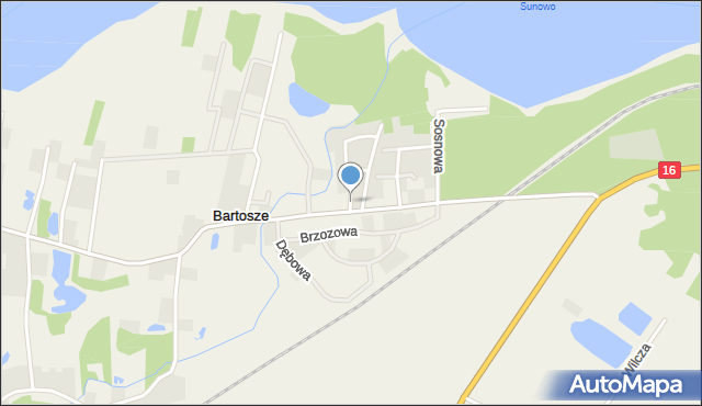 Bartosze, Krótka, mapa Bartosze