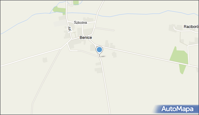 Benice gmina Krotoszyn, Krotoszyńska, mapa Benice gmina Krotoszyn