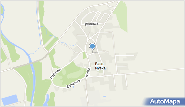 Biała Nyska, Krótka, mapa Biała Nyska