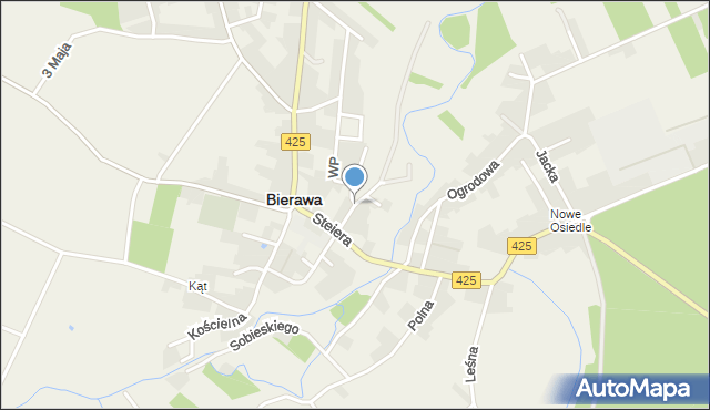 Bierawa, Krótka, mapa Bierawa