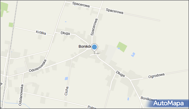 Boników, Krótka, mapa Boników