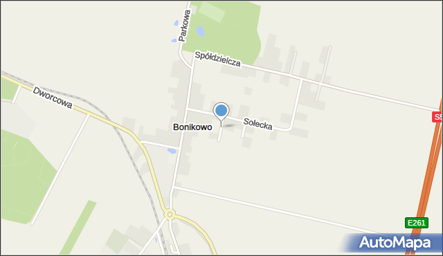 Bonikowo, Krótka, mapa Bonikowo