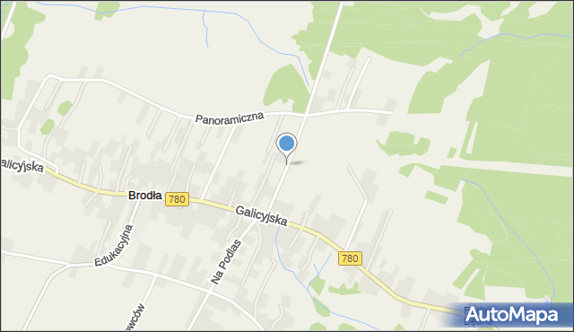 Brodła, Krzeszowicka, mapa Brodła