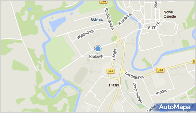 Brodnica, Królowej Jadwigi, mapa Brodnica