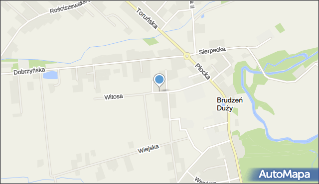 Brudzeń Duży, Krótka, mapa Brudzeń Duży