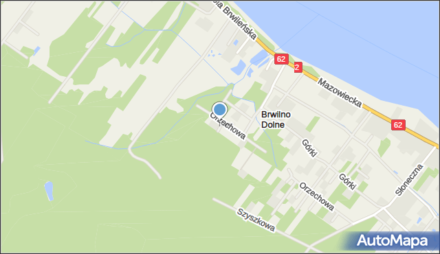 Brwilno Dolne, Krótka, mapa Brwilno Dolne