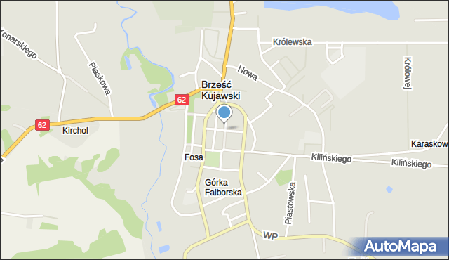 Brześć Kujawski, Krzyżowa, mapa Brześć Kujawski