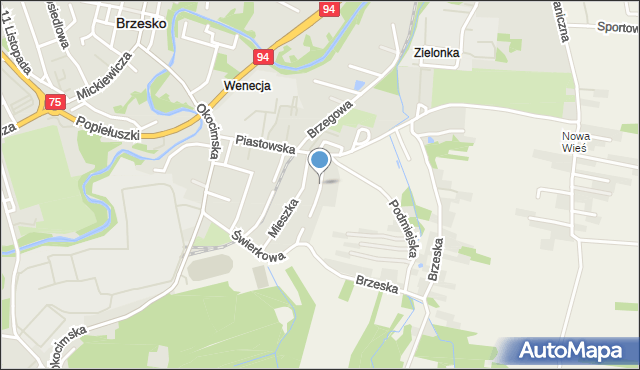 Brzesko, Króla Bolesława Chrobrego, mapa Brzesko