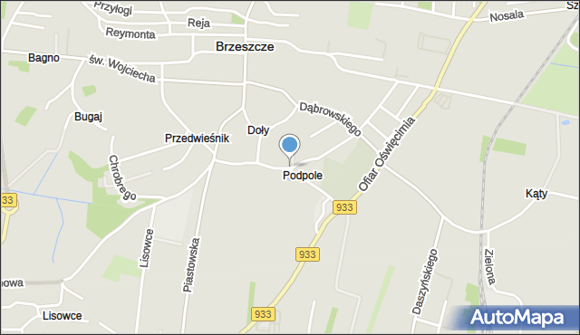 Brzeszcze, Króla Jana III Sobieskiego, mapa Brzeszcze