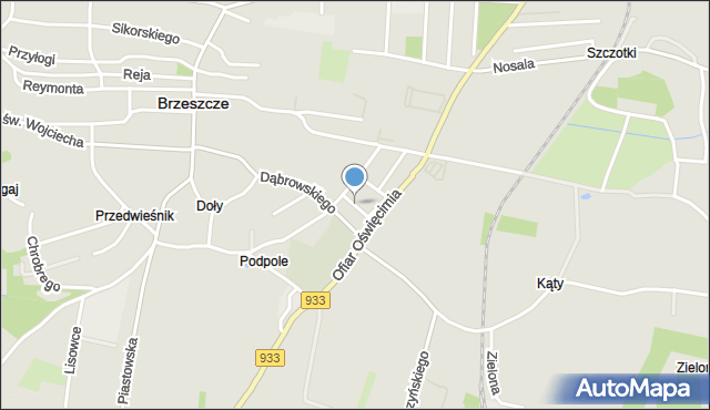 Brzeszcze, Krótka, mapa Brzeszcze