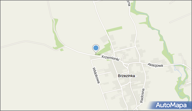 Brzezinka gmina Zabierzów, Krzemionki, mapa Brzezinka gmina Zabierzów