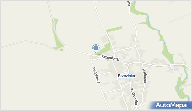 Brzezinka gmina Zabierzów, Krzemionki, mapa Brzezinka gmina Zabierzów