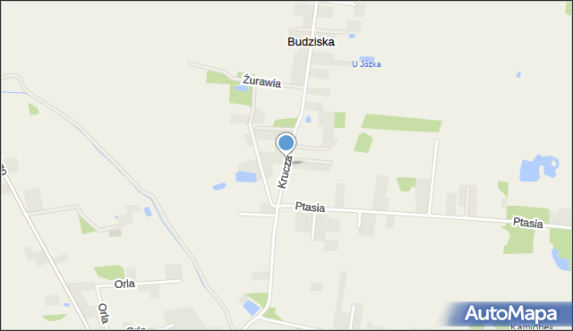 Budziska gmina Halinów, Krucza, mapa Budziska gmina Halinów