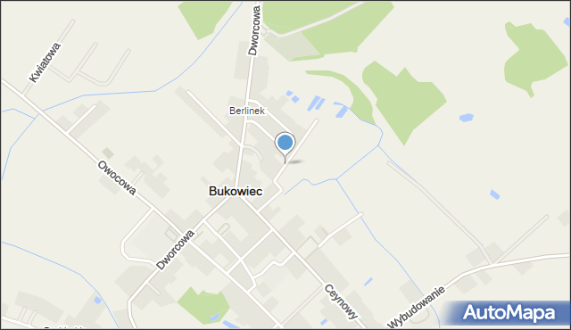 Bukowiec powiat świecki, Krótka, mapa Bukowiec powiat świecki