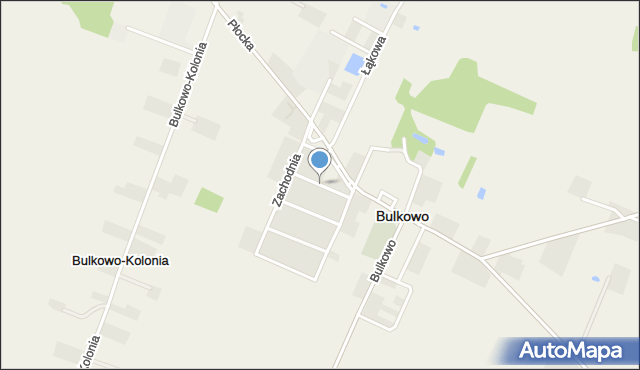 Bulkowo-Kolonia, Kredytowa, mapa Bulkowo-Kolonia