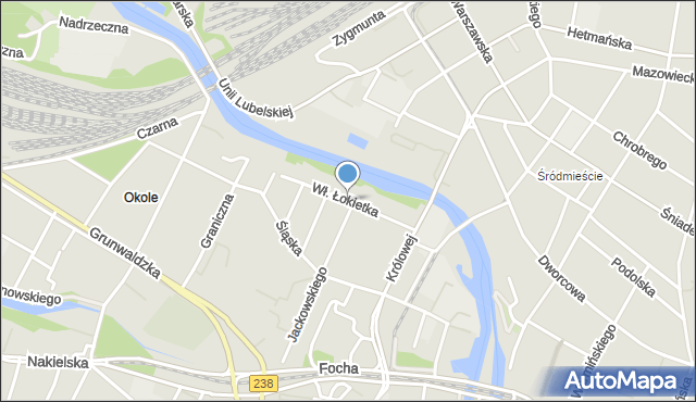 Bydgoszcz, Króla Władysława Łokietka, mapa Bydgoszczy