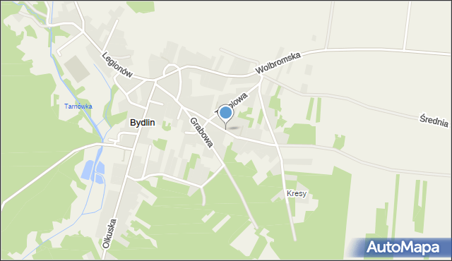 Bydlin, Krakowska, mapa Bydlin