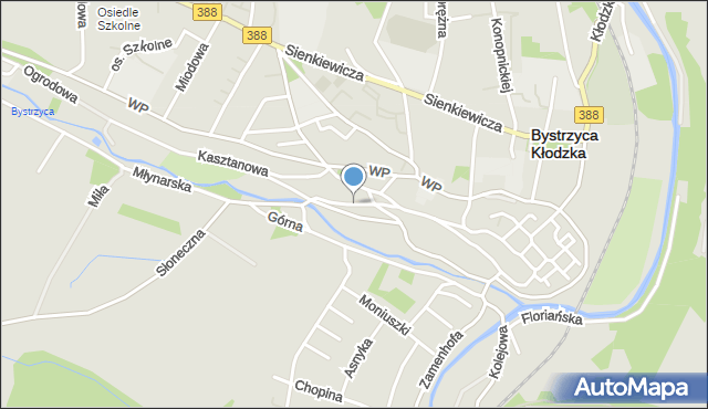 Bystrzyca Kłodzka, Krakowska, mapa Bystrzyca Kłodzka