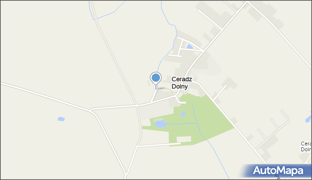 Ceradz Dolny, Krótka, mapa Ceradz Dolny