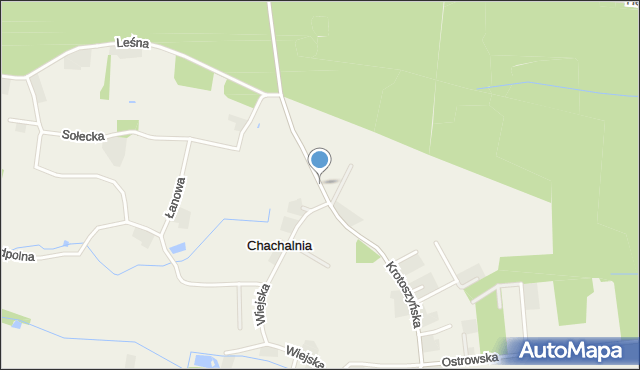 Chachalnia, Krotoszyńska, mapa Chachalnia