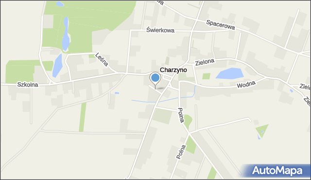 Charzyno, Krótka, mapa Charzyno