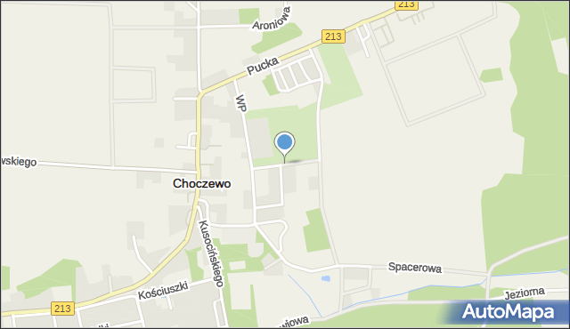 Choczewo, Krótka, mapa Choczewo