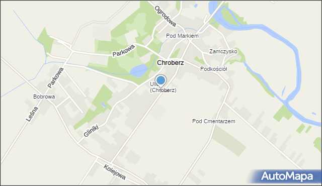 Chroberz, Króla Bolesława Chrobrego, mapa Chroberz