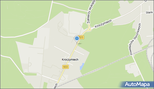 Chrzanów, Kroczymiech, mapa Chrzanów