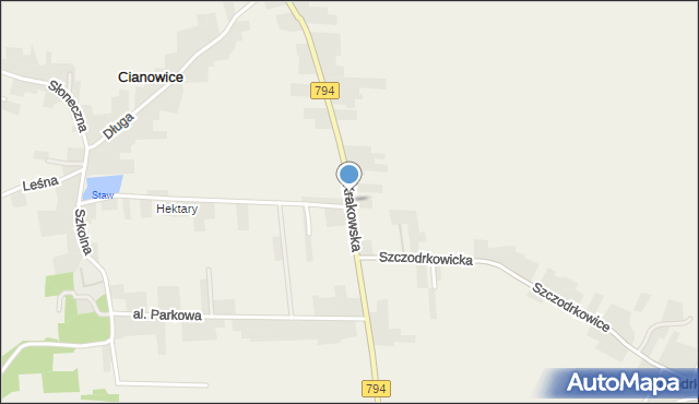 Cianowice, Krakowska, mapa Cianowice