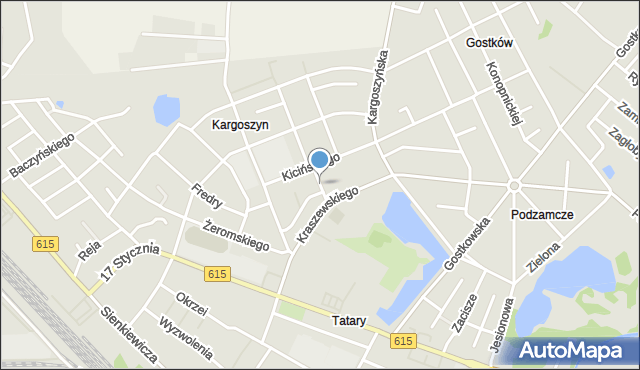 Ciechanów, Krótka, mapa Ciechanów