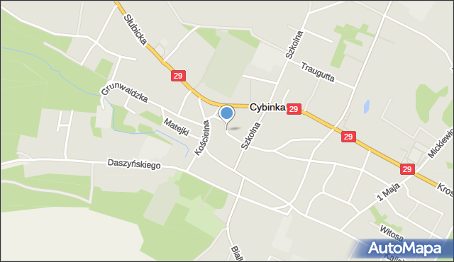 Cybinka, Krakowska, mapa Cybinka