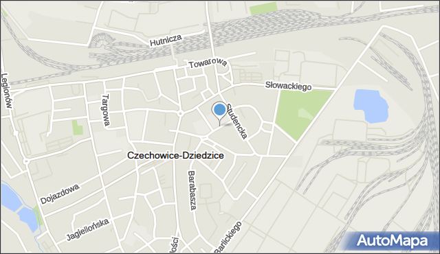Czechowice-Dziedzice, Króla Bolesława Chrobrego, mapa Czechowic-Dziedzic