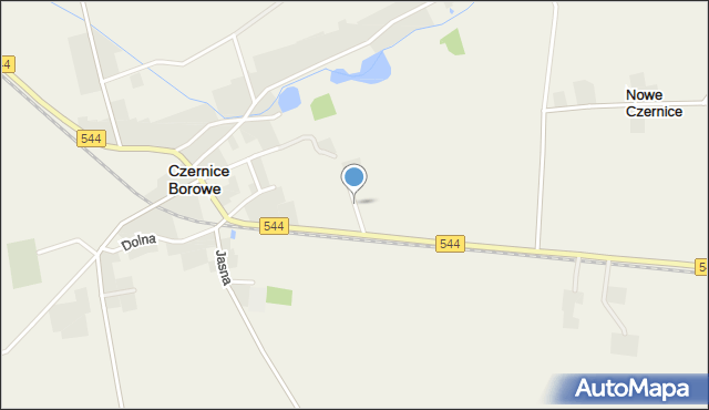 Czernice Borowe, Krótka, mapa Czernice Borowe