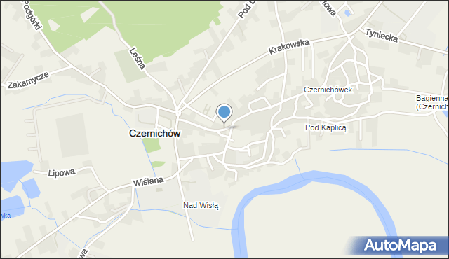 Czernichów powiat krakowski, Krótka, mapa Czernichów powiat krakowski