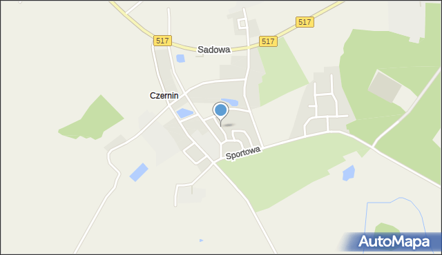 Czernin gmina Sztum, Krótka, mapa Czernin gmina Sztum