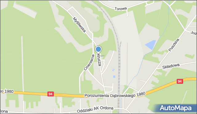 Dąbrowa Górnicza, Krucza, mapa Dąbrowa Górnicza