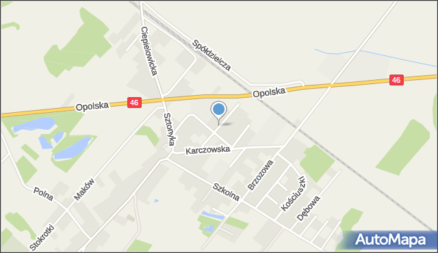 Dąbrowa powiat opolski, Krótka, mapa Dąbrowa powiat opolski