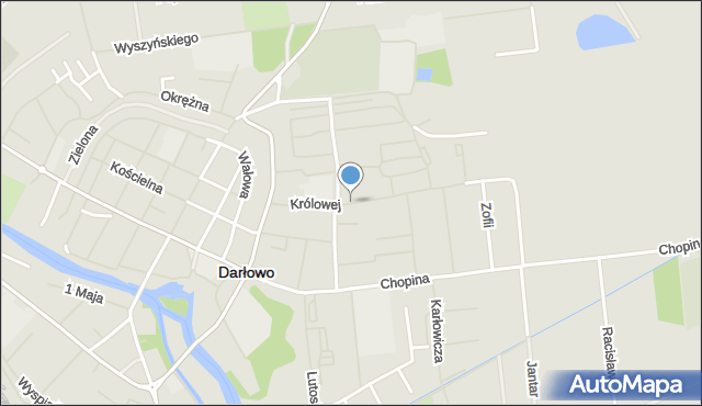 Darłowo, Królowej Jadwigi, mapa Darłowo